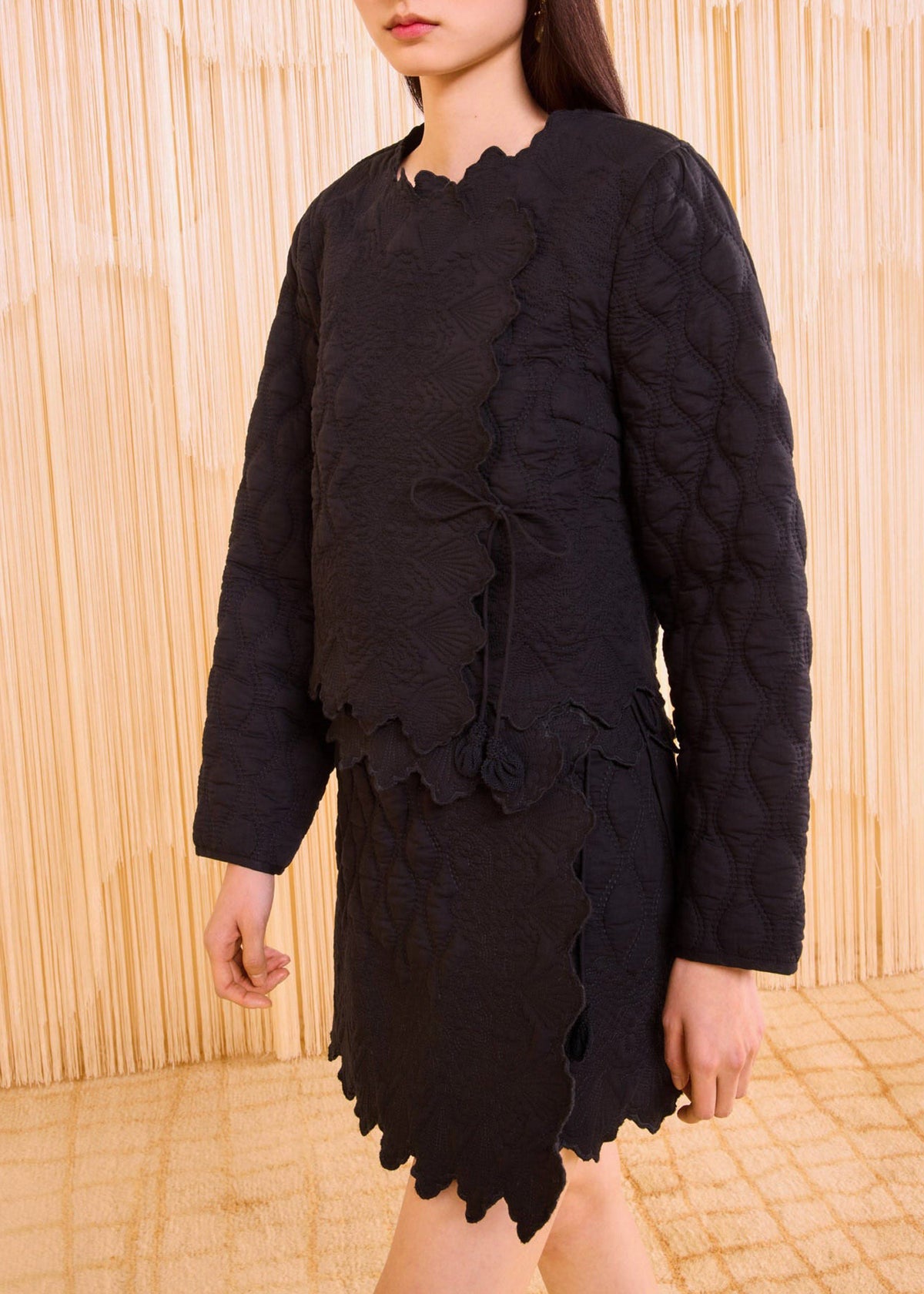 ZOFIA QUILTED JACKET — NOIR