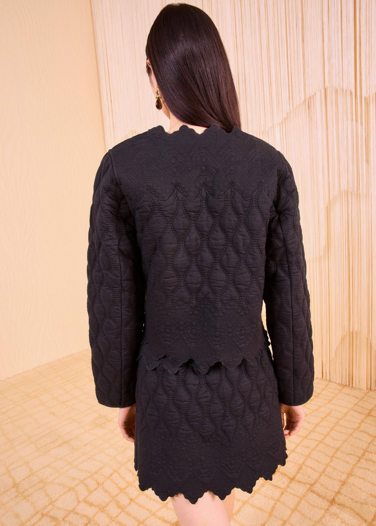 ZOFIA QUILTED JACKET — NOIR