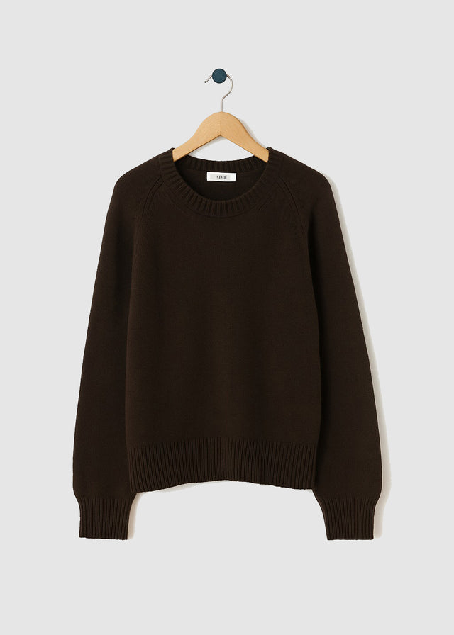 AUTEUIL CASHMERE JUMPER — CHOCOLATE