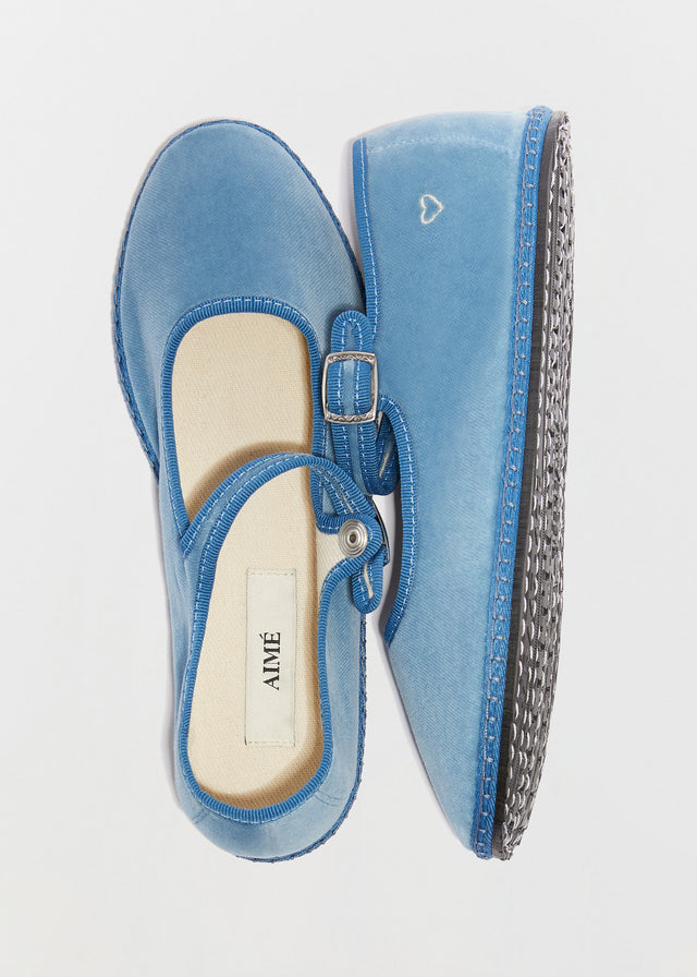 MARY JANE VELVET SLIPPERS — MURANO