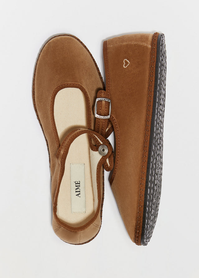 MARY JANE VELVET SLIPPERS — TORCELLO