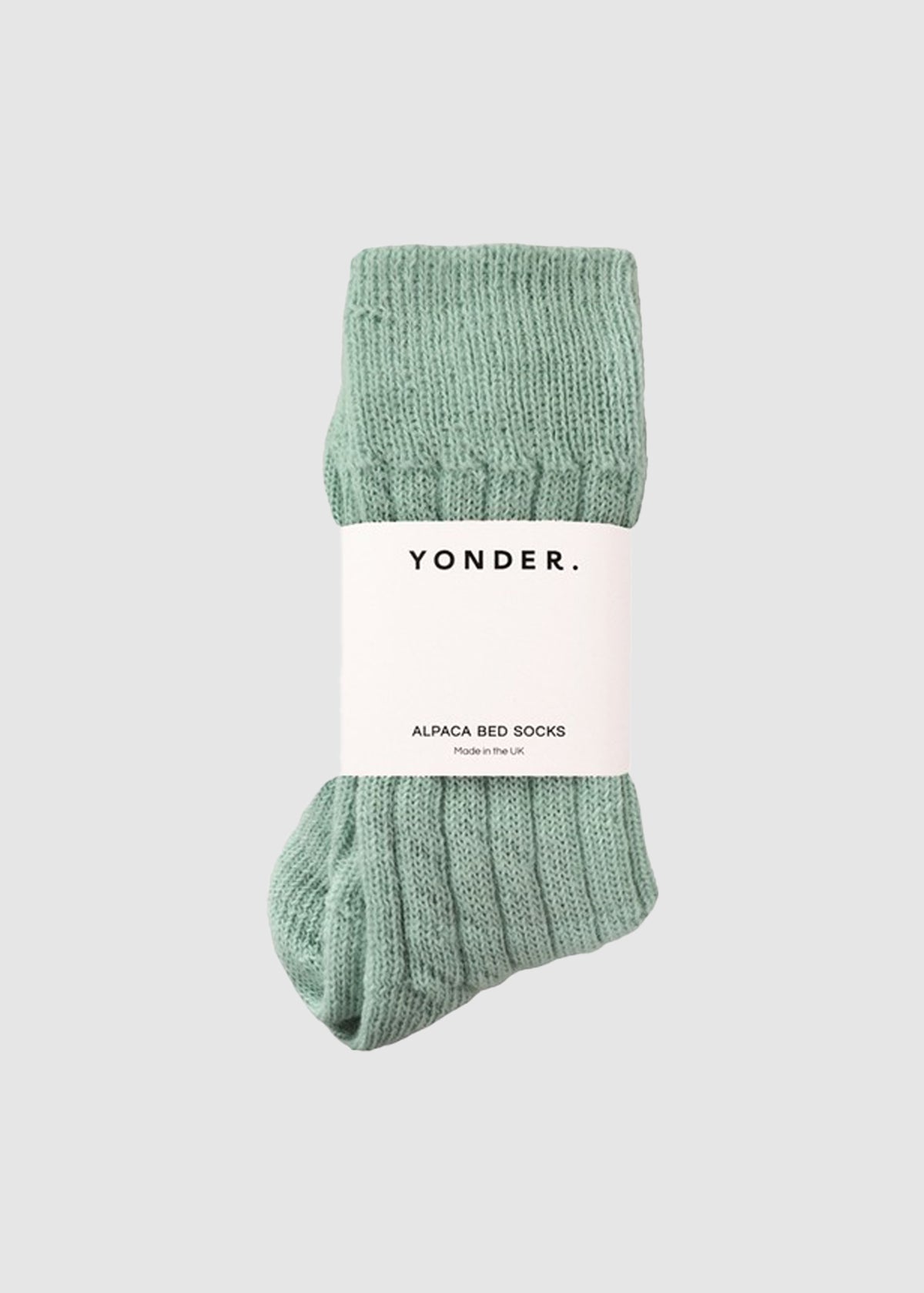 ALPACA BED SOCKS — SAGE