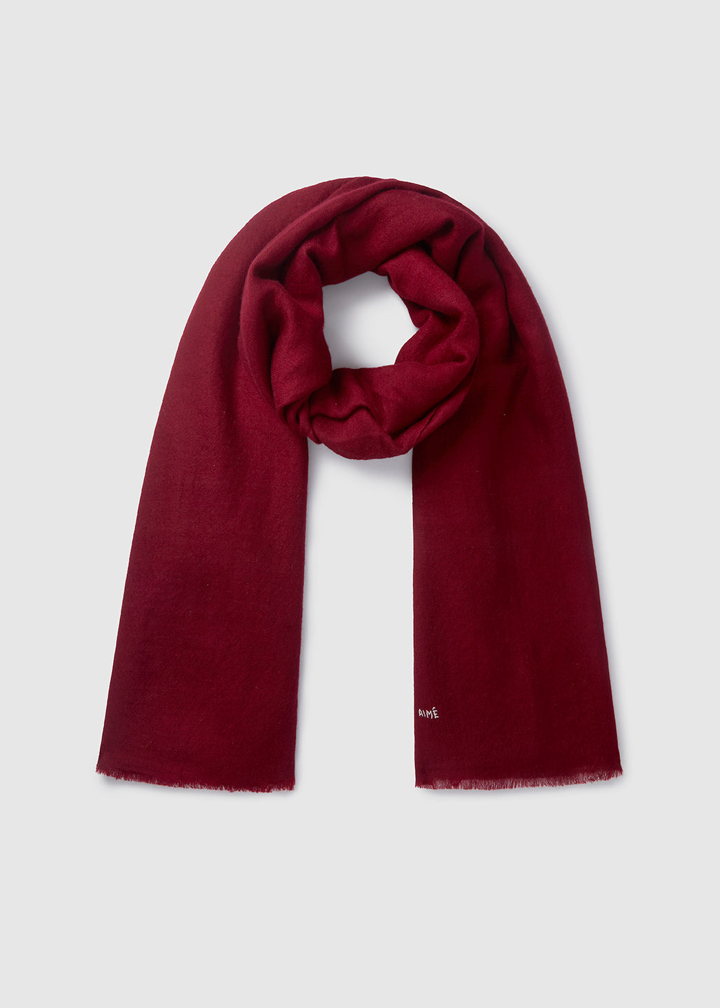 AGILE CASHMERE STOLE — BORDEAUX