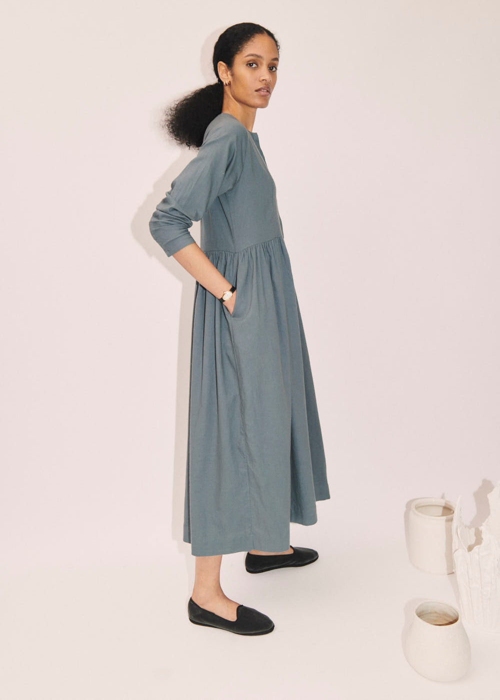 ARUM DRESS — BLEU SARTAK