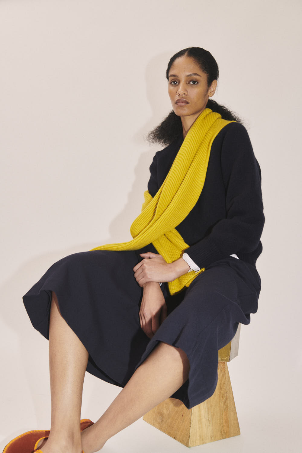 ARDENT CASHMERE SCARF — CHARTREUSE by Aimé