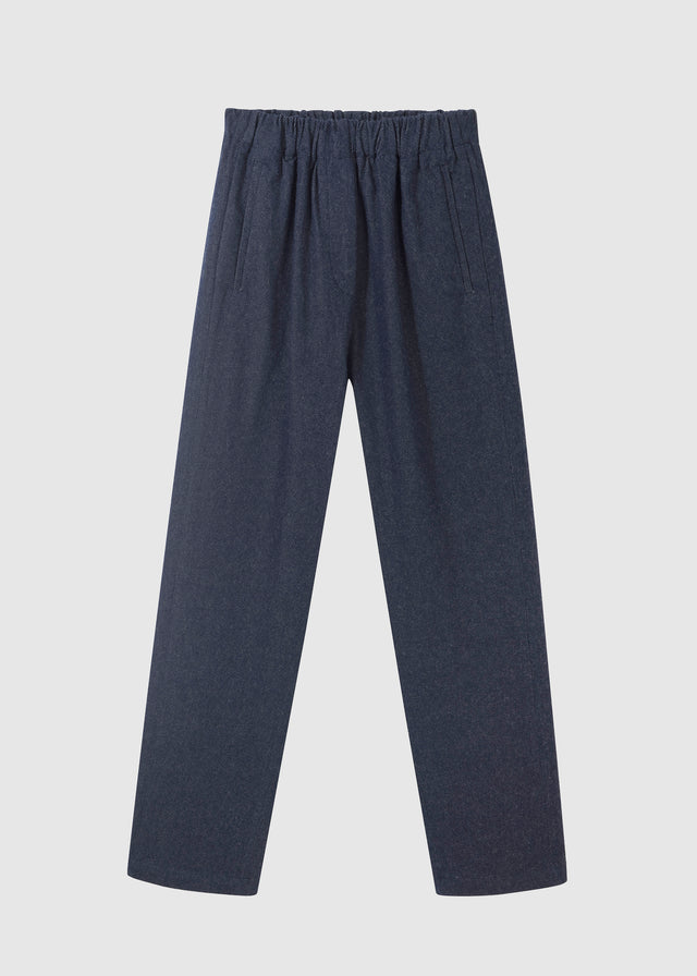 Abel Denim Trousers, Navy Blue by Aimé