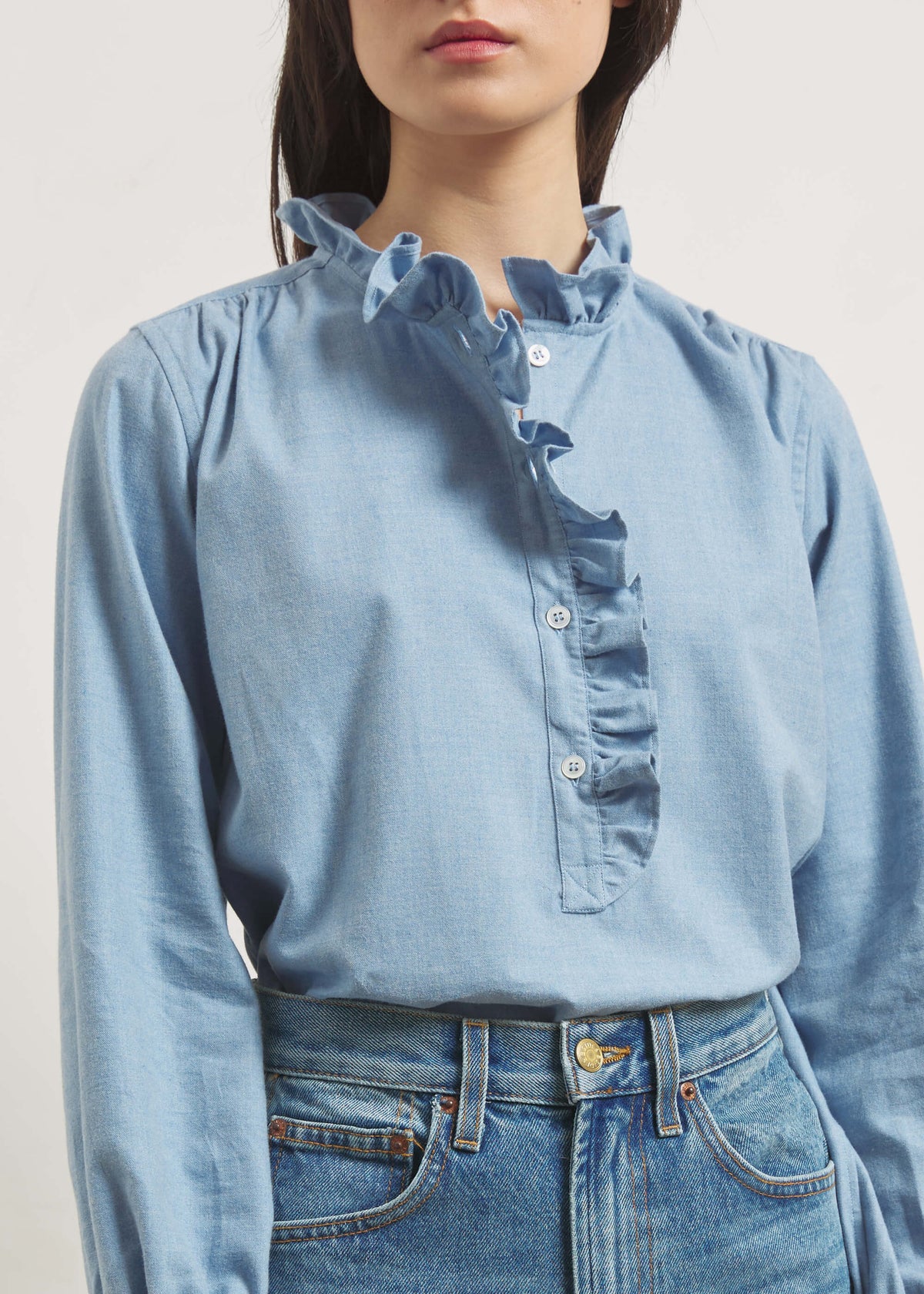 Alma Shirt, Blue Grey | Aimé London