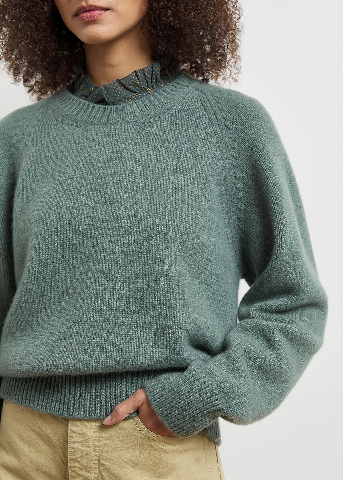 AUTEUIL CASHMERE JUMPER — SAGE