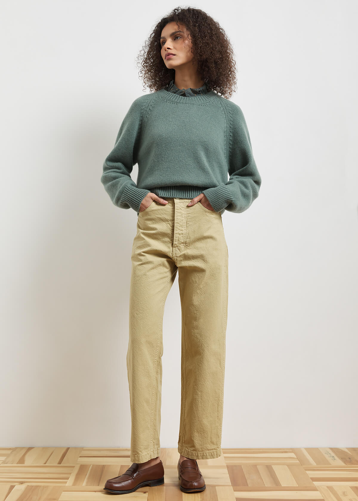 AUTEUIL CASHMERE JUMPER — SAGE