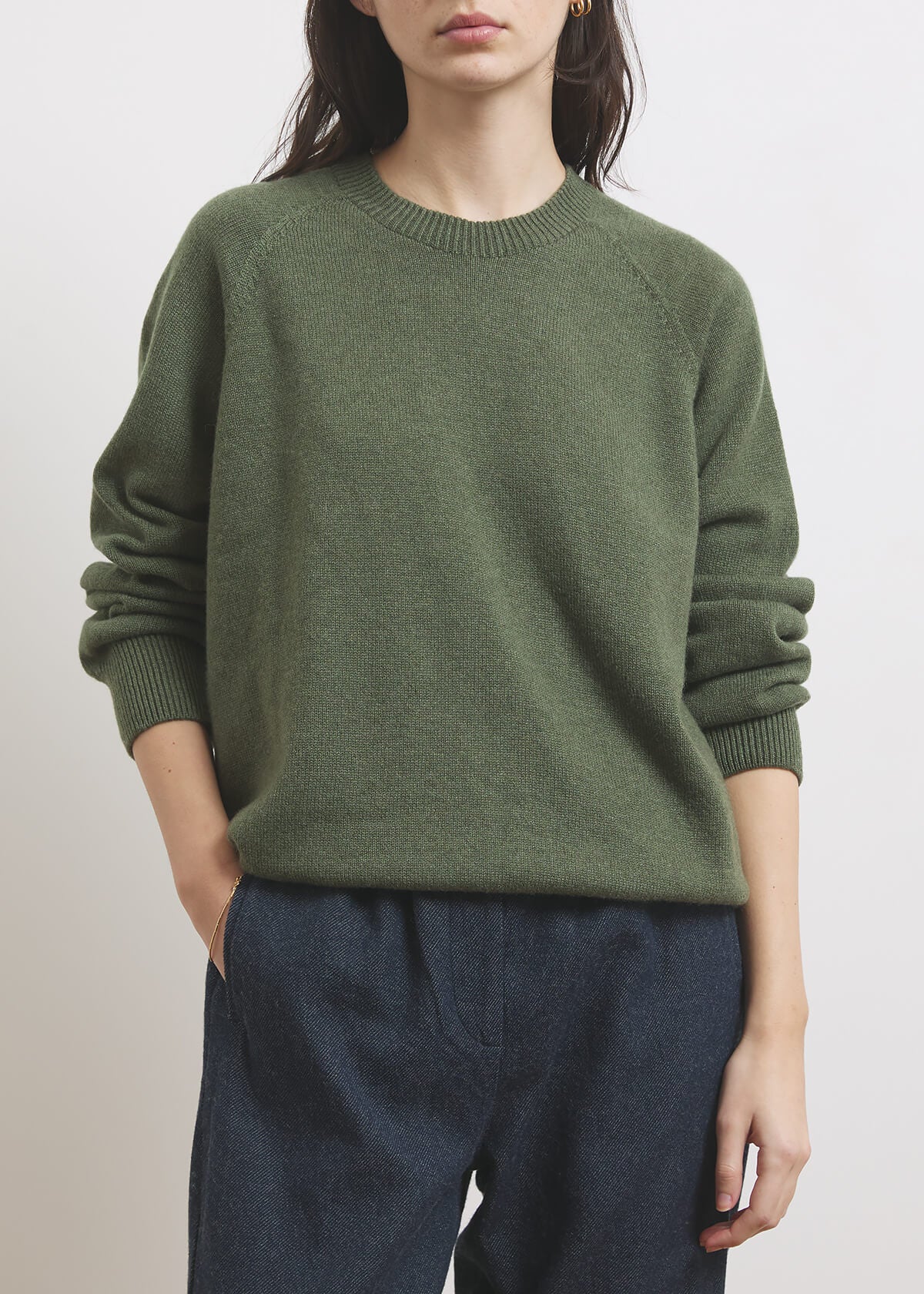 CADAQUÉS CASHMERE JUMPER — MOSS