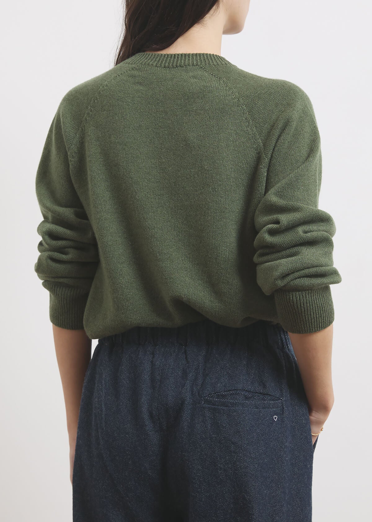 CADAQUÉS CASHMERE JUMPER — MOSS