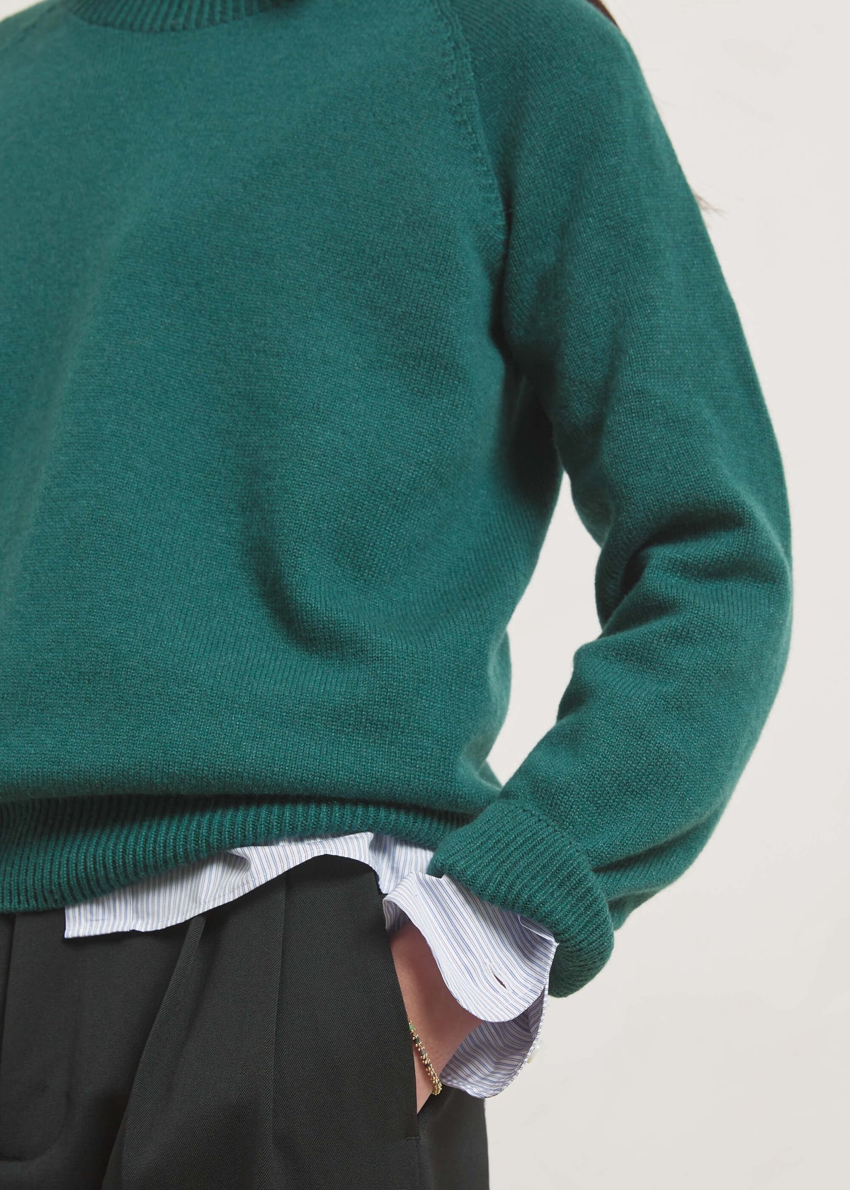 CADAQUÉS CASHMERE JUMPER — PETROL