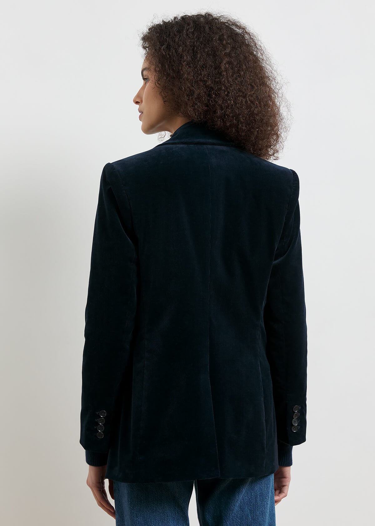 ELISA CORDUROY JACKET — NAVY