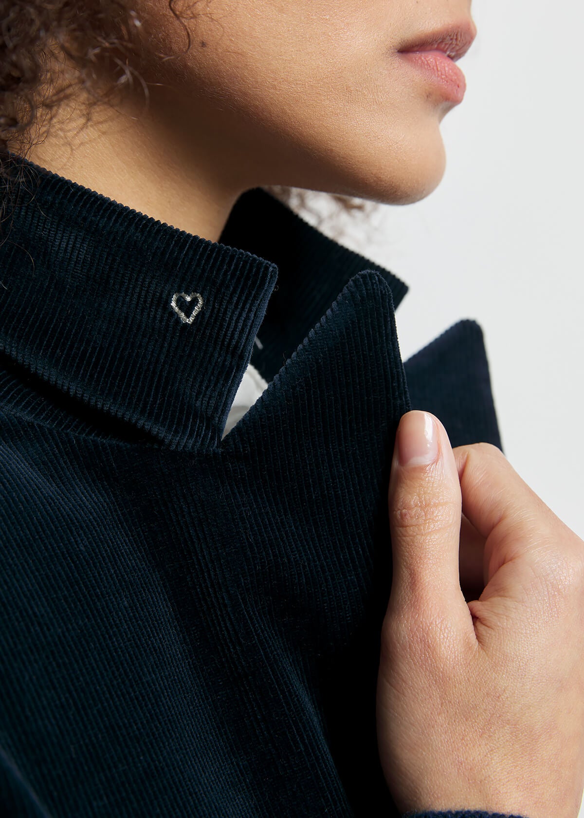 ELISA CORDUROY JACKET — NAVY