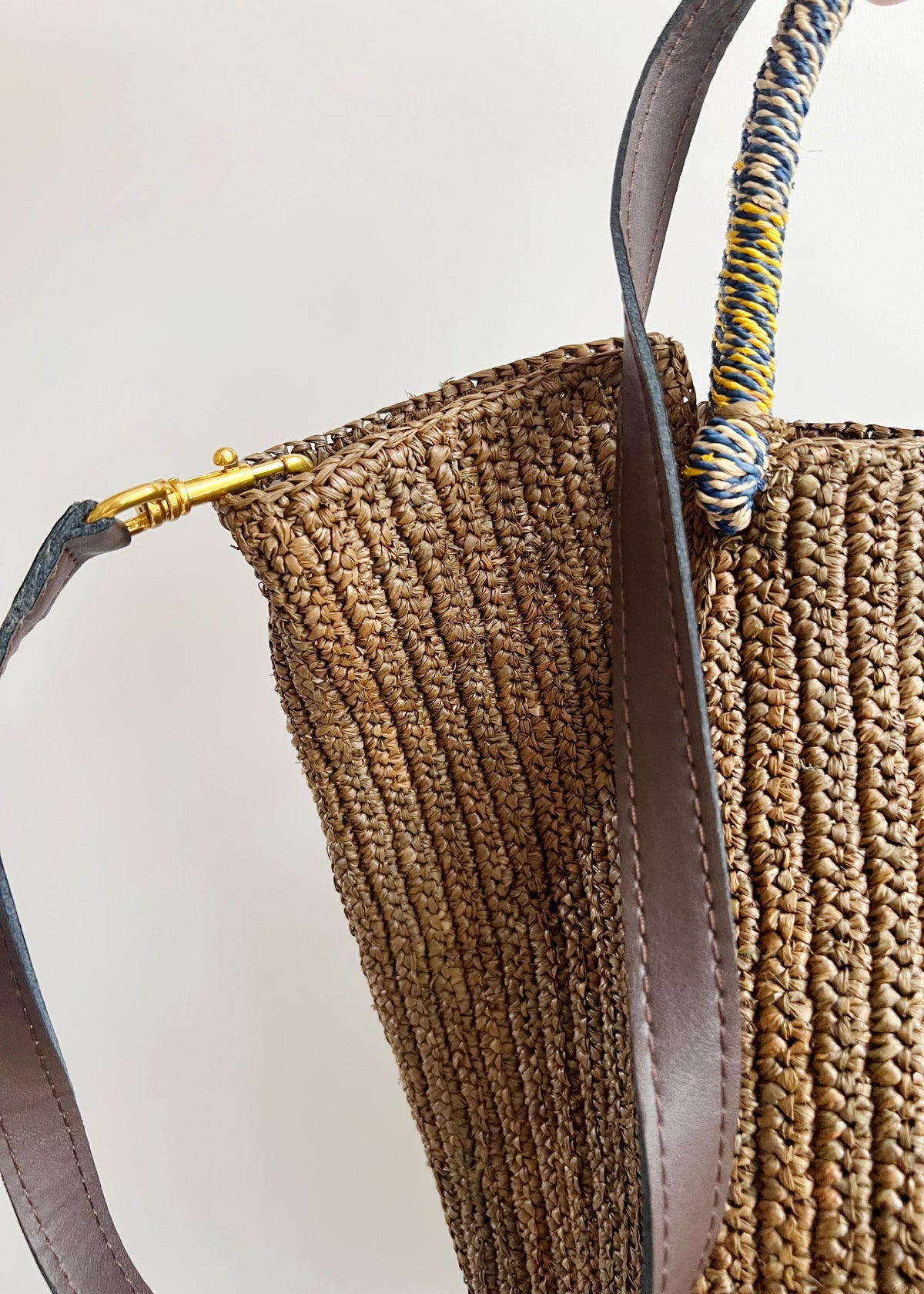 Raffia Orion Bag, Tabac | A Point Etc | Aimé London