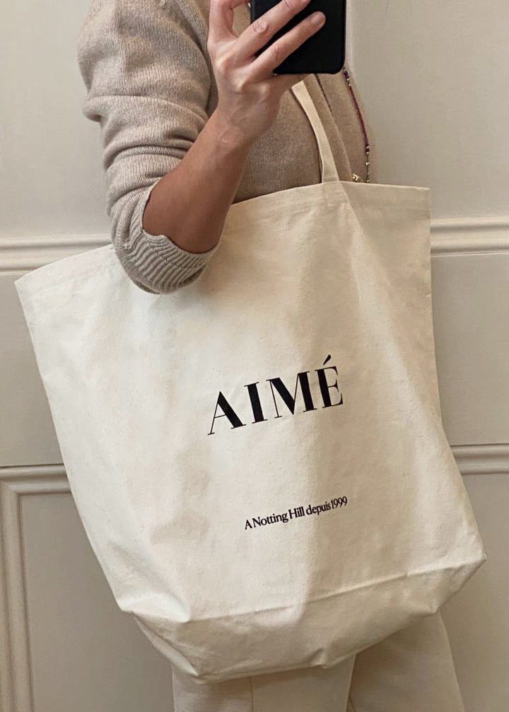 AIMÉ CANVAS BAG — BLACK