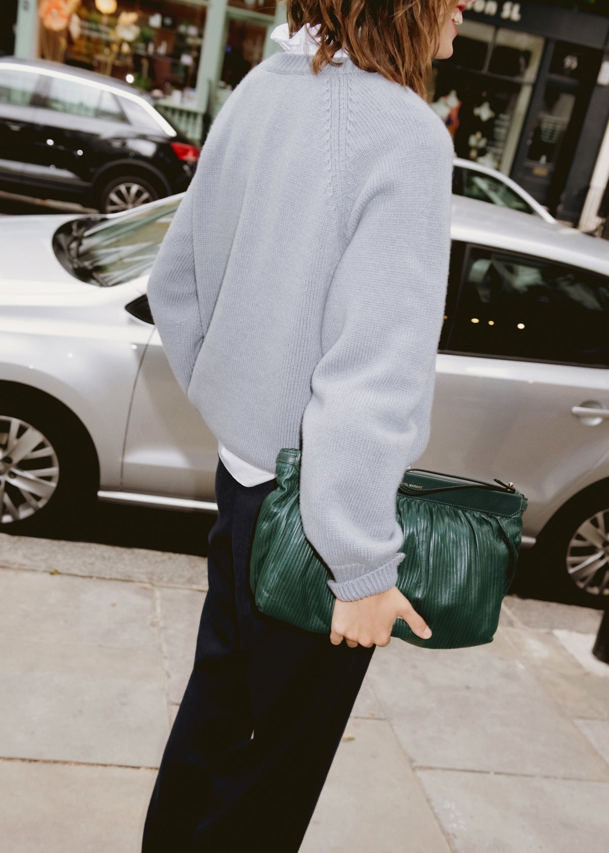 AUTEUIL CASHMERE JUMPER — BLUE GREY