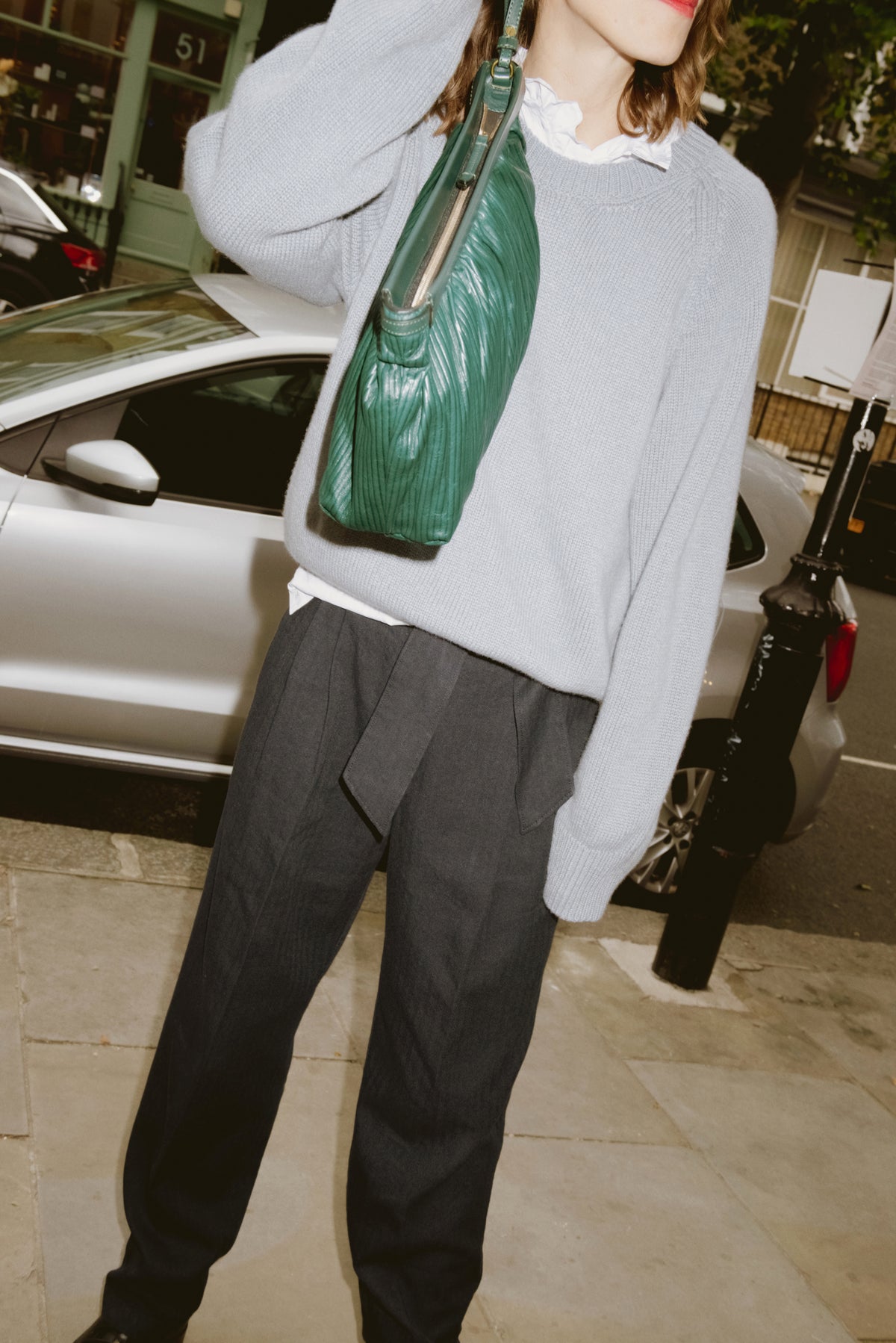 AUTEUIL CASHMERE JUMPER — BLUE GREY