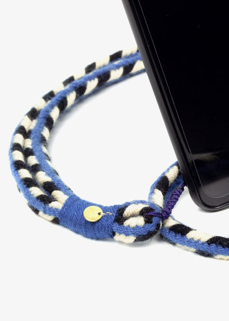 MOBILE PHONE CORD — TEAL & NAVY