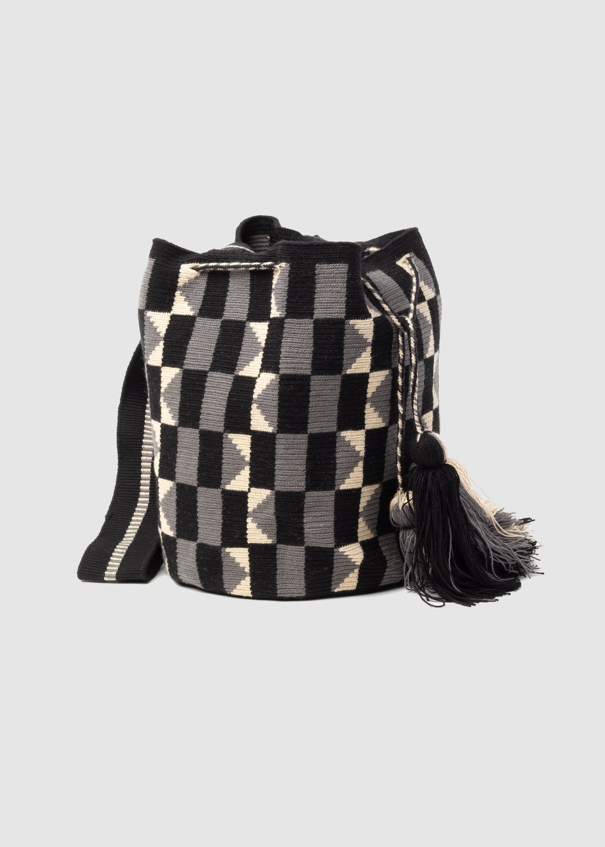 LARGE CROSSBODY — BLACK & GREY